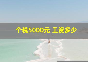 个税5000元 工资多少